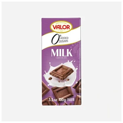 VALOR Mliečna čok 36% kakaa, bez cukru, lepku 100 g