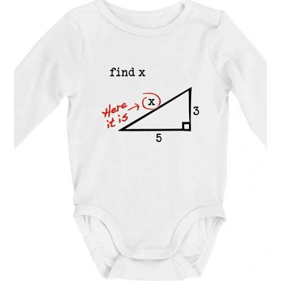 Find X geometria Body dojčenské s dlhým rukávom dlhý rukáv biele