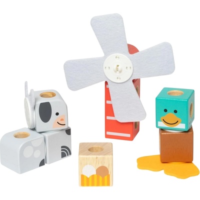 Melissa & Doug Дървен конструктор Melissa & Doug Blockables - Ферма, 16 части (6074896)