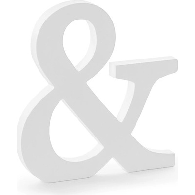 Dřevěné písmeno "&" BÍLÉ, 20 cm
