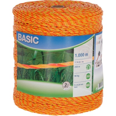 Agrofortel Lanko pre elektrický ohradník, 3 mm/1000 m, žlto-oranžové