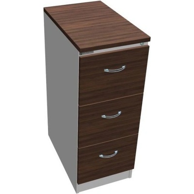 Office Pro kovová A4 kombinovaná lamino orech 3 zásuvky