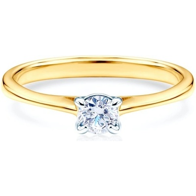 Savicki zásnubní prsten dvoubarevné zlato diamant ZS15