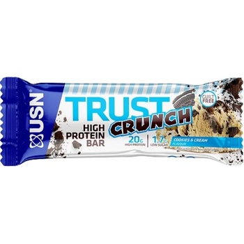 Image 1 of USN Trust Crunch Cookies & Cream, 1x60 Grams/12 bar box/