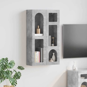 vidaXL Висящ шкаф с рафт ELST Бетонно сиво 59 x 20 x 100 см (891367)