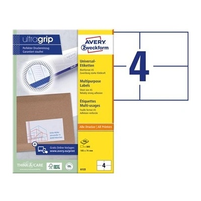 Avery Zweckform 200 listů, A5, bílé 6133
