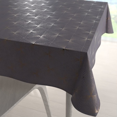 Biante Sametový ubrus Isabela IBL-003 Rose Gold trojúhelníky na šedém 40x40 cm