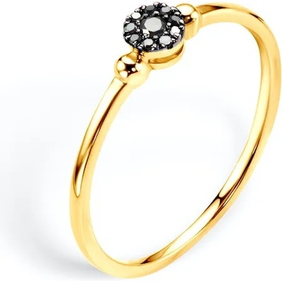 SAVICKI Годежен пръстен: злато. черни диаманти