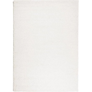  Шаги килим с дълъг косъм, модерен, кремав, 200x280 см