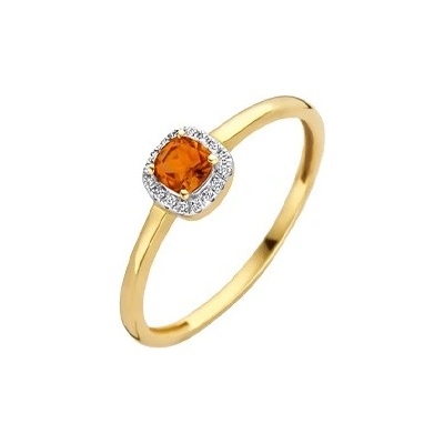 Blush Златен дамски пръстен с диаманти и цитрин Blush 1636YDC (1636YDC)