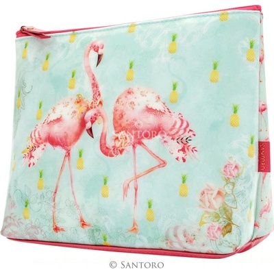Santoro praktická kosmetická taška Flamingos