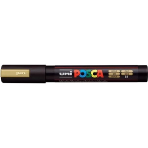 uni Декоративен маркер, 1, 8-2, 5 мм, UNI "Posca PC-5M", златен 286666000 (286666000)