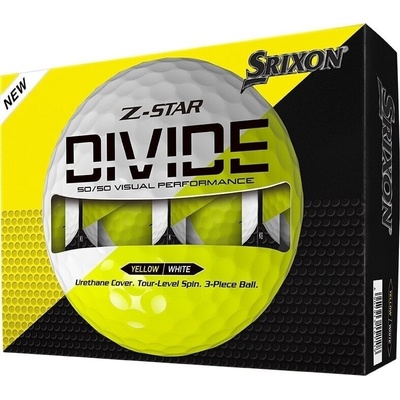 Srixon Z-star DIVIDE 3-plášťové bílo 12 ks žluté – Zbozi.Blesk.cz