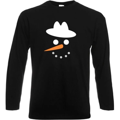 Мъжка бяла или черна тениска с дълъг ръкав Snowman