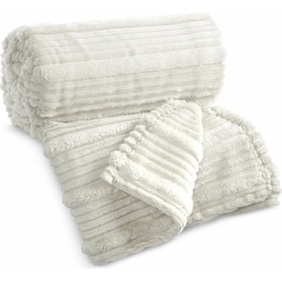 Eurofirany Deka NINA flano biela Polyester 150x200