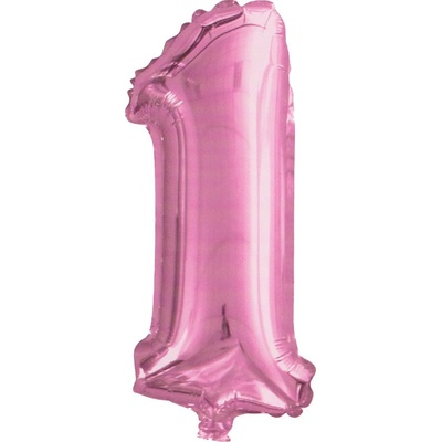 Fóliový balónek růžový číslo 1 82 cm 4514