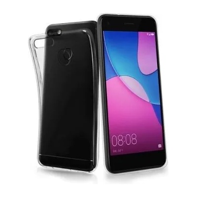 Huawei Ултра тънък силиконов гръб за Huawei P9 Lite mini, Прозрачен/Черен (3035)