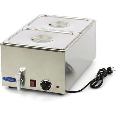 Maxima Bain Marie s kohoutkem - včetně sady 2 x 1/2 GN