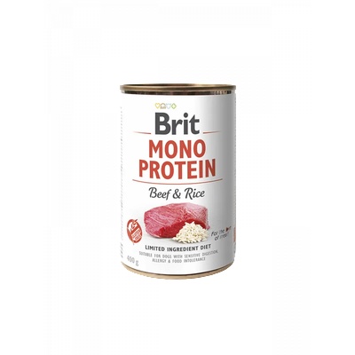 Brit Brit Mono Protein Beef & Rice - Хипоалергенна консерва с говеждо и ориз 400 гр