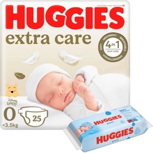 Huggies extra care 0 do 3.5 kg 25 ks