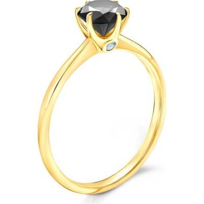 Savicki zásnubní prsten The Journey žluté zlato černý diamant TJ R2 SZCD Z