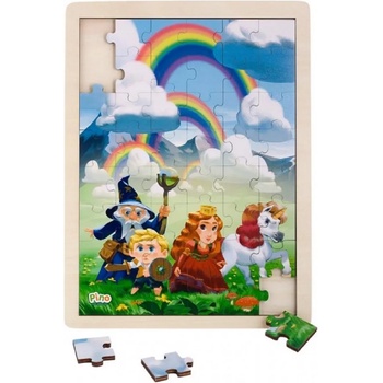Image 1 of Pino Toys Дървен пъзел от 48 части Pino Приказки - Дъга (5858UP)