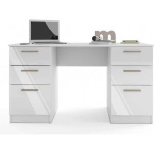 Bogdan Furniture I Бюро Mod 3091, Бял мат/Бял гланц
