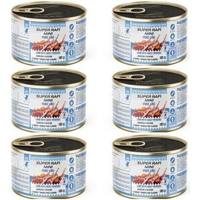 Super Rafi Mini Pure Line s jehněčím a batáty pro psy malých plemen 6 x 185 g