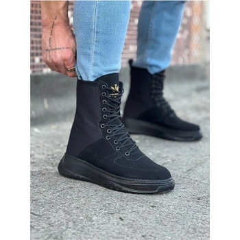 Wagon Мъжки велурени боти с връзки wg012 - Черни #364970 (364970_Черно)