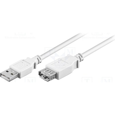 Goobay 96288 USB 2.0, USB A zásuvka, USB A vidlice, 5m, bílý