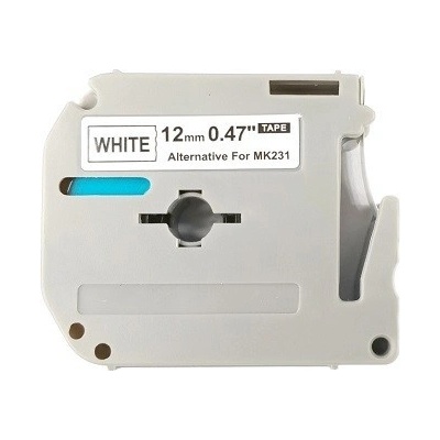 alt. páska Ecodata pre BROTHER MK-231 - čierne písmo, biela páska Tape (12mm) (ECO-MK-231)