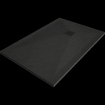 Mexen Stone+ правоъгълен композитен душ подложка 90 x 70 см, черен, черна (44707090-B)