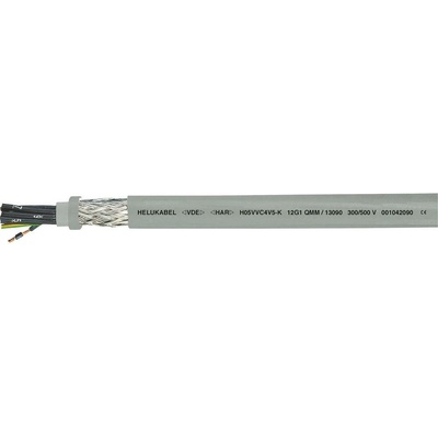 Helu H05VVC4V5-K (NYSLYCYÖ-JZ) 13110-1000 riadiaci kábel 4 G 2.5 mm² 1000 m sivá