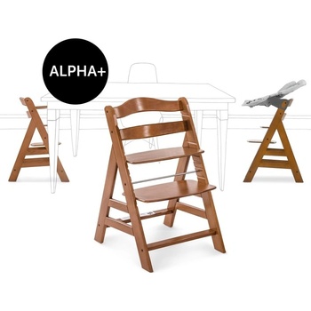 Hauck ALPHA+ Dřevěná rostoucí buková Walnut