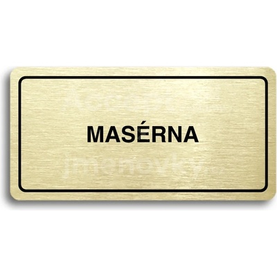 ACCEPT Piktogram MASÉRNA - zlatá tabulka - černý tisk