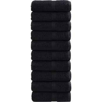 vidaXL Премиум кърпи за пране SOLUND 10 бр. Черни 30x30 см 600 г/м2 (137421)