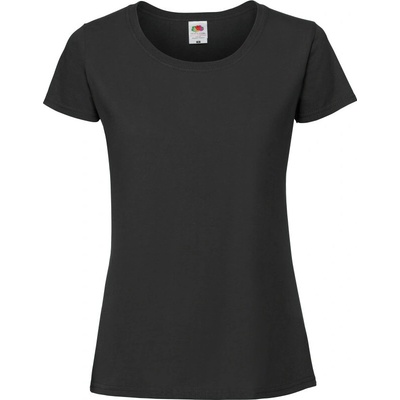 Fruit of the Loom Tričko Lady Fit Iconic 195 T krátký rukáv dámské COT16142400200 black Černá