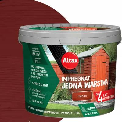 Impregnace na dřevo Altax Jedna Vrstva mahagon 9l