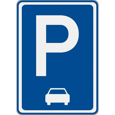 Dopravní značka IP11c Parkoviště (podélné stání)