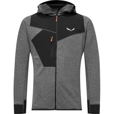 Salewa Puez 2 Dry M L/S Hood Fz Tee čierna
