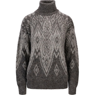 Dale of Norway Дамски вълнен пуловер Dale of Norway Women's Falun Alpa Sweater Wool jumper - Dark Charcoal / Light Charcoal (105-6539-0114)