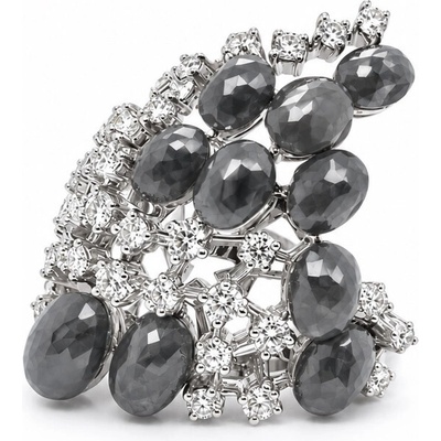 Beny Jewellery zlatý s Šedými a Bílými diamanty KBS0017