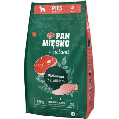 Pan Mięsko s bylinkami Hovädzie mäso s králikom chrumkavé M 3 kg