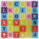 Pěnové puzzle na zem Baby Great puzzle soft koberec na zerm 90x90cm číslice a písmena 36 ks