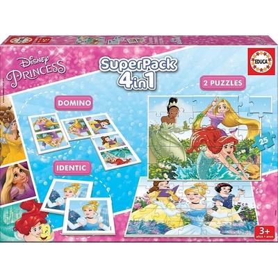 Educa SuperPack 4v1: Disney Princezné
