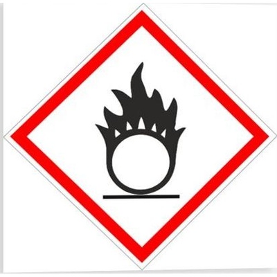 Traiva s.r.o OXIDUJÍCÍ - Symbol CLP (GHS) 03 Verze: Samolepka 26 x 26 mm tl. 0.1 mm - arch 77 ks - Kód: 04527