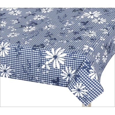Brotex Ubrus modrá kostička s květem 70x70cm