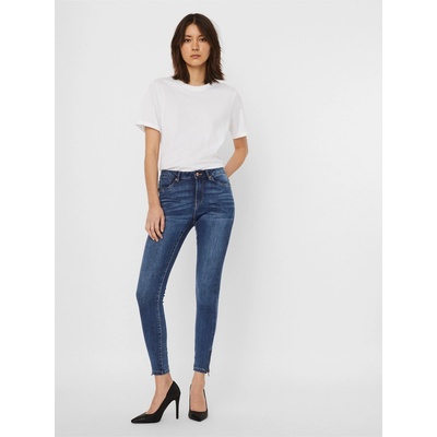 Vero Moda Дънки Vero Moda Women's Tilde Midrise Slim Ankle Zipped Skinny Jeans - Mid Blue Denim