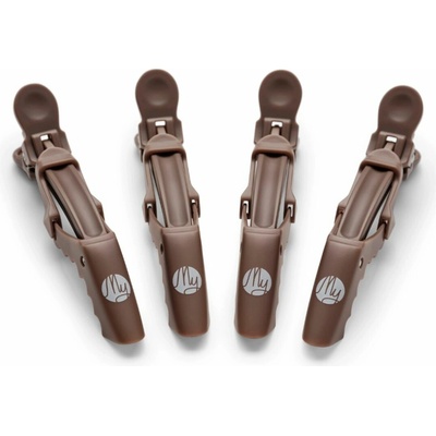 My Professional JAW CLIPS Double Hinge - pevné klipsy s dvojitým kĺbom, 4ks/bal 8684 - COFFEE BROWN - hnedé
