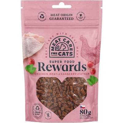 Meat Care Rewards cat Kuřecí s šantou a brusinkou 80 g